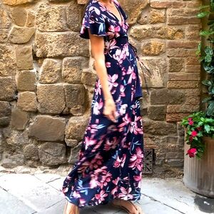 Gently Worn Long Rokoko floral Dress - S